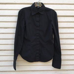 Moda International black L/Sleeve XS button up